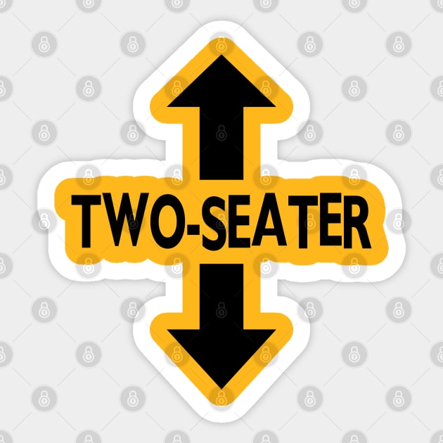 TWO SEATER Sticker by MarkBlakeDesigns